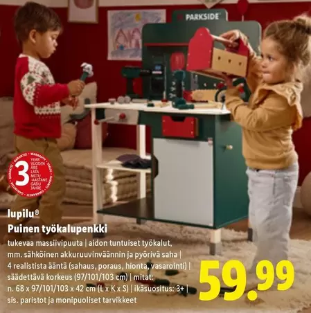 Puinen työkalupenkki