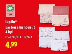 Lasten alushousut 4 kpl