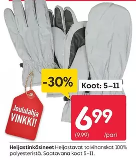 Heijastinkäsineet Heijastavat talvihanskat