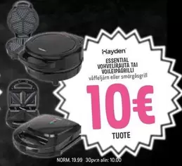 ESSENTIAL VOHVELIRAUTA TAI VOILEIPÄGRILLI