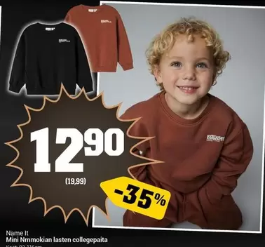 Mini Nmmokian lasten collegepaita