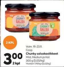 Chunky salsakastikkeet