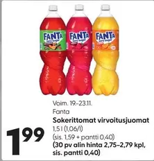Sokerittomat virvoitusjuomat