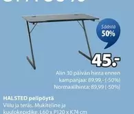 HALSTED pelipöytä