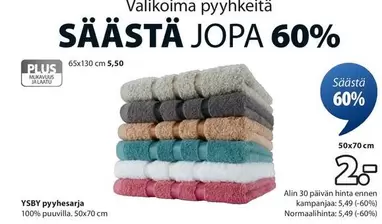 pyyhkeitä