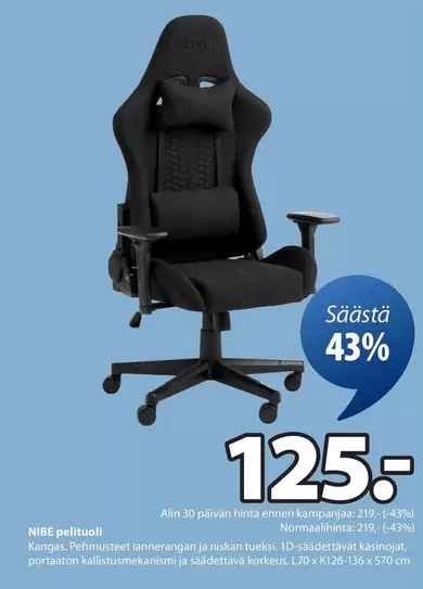 Nibe - NIBE pelituoli