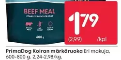 Koiran märkäruoka Eri makuja