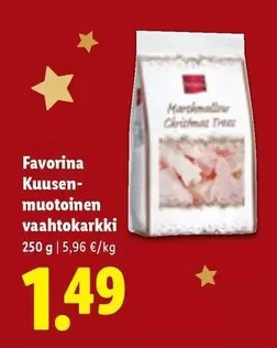 Kuusen-muotoinen vaahtokarkki