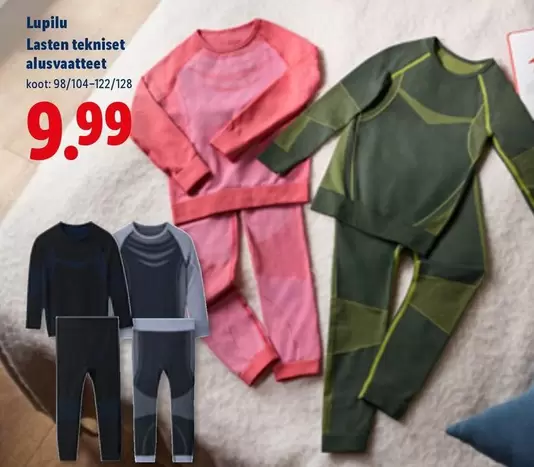 Lasten tekniset alusvaatteet