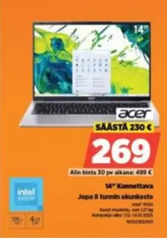 Intel - 14" Kannettava