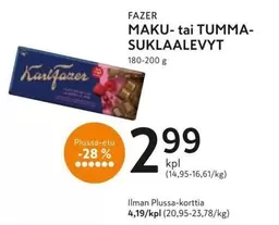 MAKU- tai TUMMA-SUKLAALEVYT