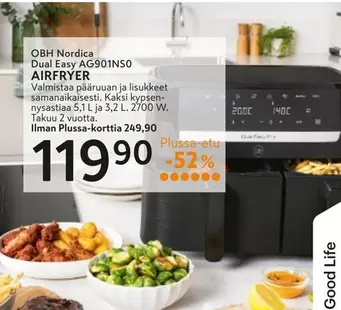 Obh Nordica - Dual Easy AG901NS0 AIRFRYER