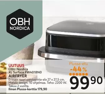 Obh Nordica - XL Surface FW4018N0 AIRFRYER
