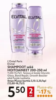 SHAMPOOT sekä HOITOAINEET