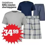 Billie miesten shortsipyjama