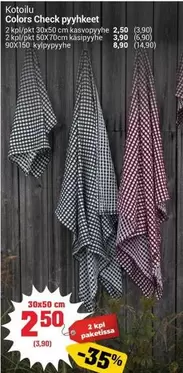 Colors Check pyyhkeet