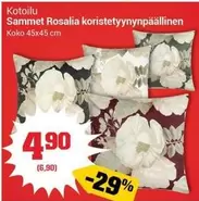 Sammet Rosalia koristetyynynpäällinen