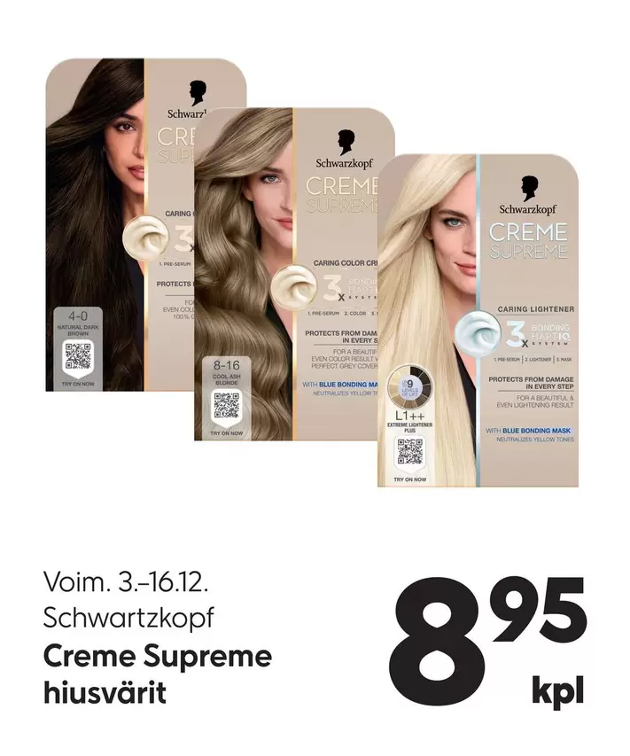 Creme Supreme hiusvärit