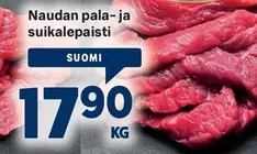 Naudan pala- ja suikalepaisti