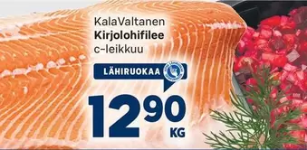 Kirjolohifilee c-leikkuu