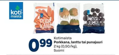 Porkkana, lanttu tai punajuuri