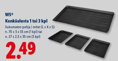 Kenkäalusta 1 tai 3 kpl