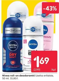 roll-on deodorantti Useita erilaisia