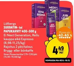 SUODATIN- tai PAPUKAHVIT