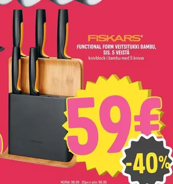 FUNCTIONAL FORM VEITSITUKKI BAMBU, SIS. 5 VEISTA