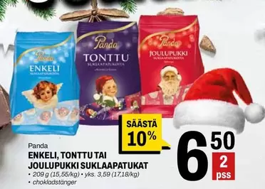 ENKELI, TONTTU TAI
JOULUPUKKI SUKLAAPATUKAT
