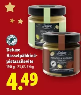 Hasselpähkinä-pistaasilevite