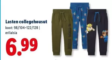 Lasten collegehousut