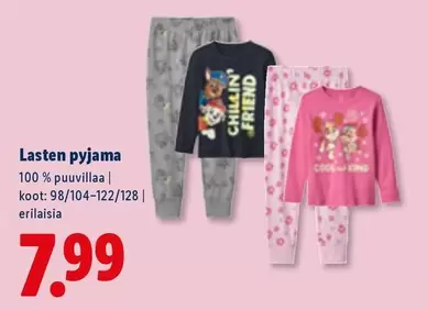 Lasten pyjama