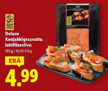 Konjakkigraavattu lohifileesiivu