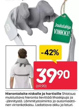 Hierontalaite niskalle ja hartioille