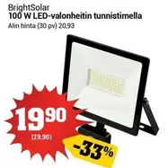 100 W LED-valonheitin tunnistimella