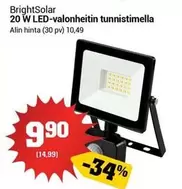 20 W LED-valonheitin tunnistimella