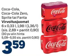 Original - Coca-Cola, Coca-Cola Zero, Sprite tai Fanta