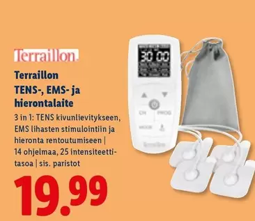 TENS-, EMS-ja hierontalaite