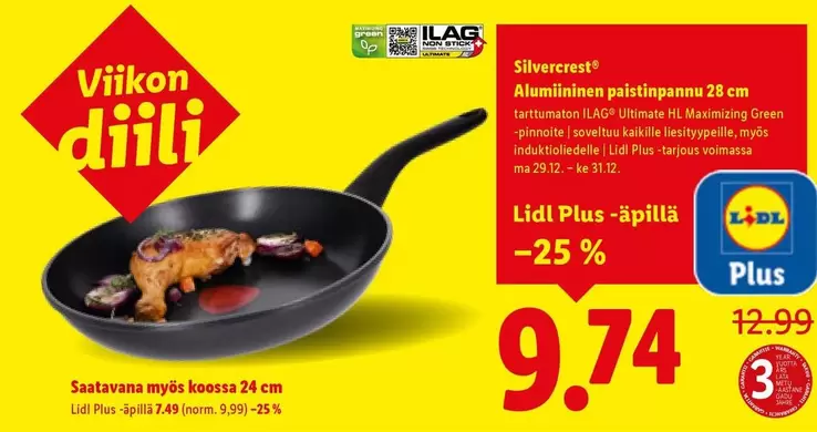 Alumiininen paistinpannu 28 cm