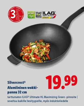 Alumiininen wokki-pannu 32 cm