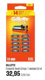 Fusion5-terät 10 kpl/rakblad 10 st