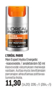 Men Expert Hydra Energetic -kasvovoide/ansiktskräm 50 ml