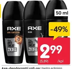Axe-deodorantti roll-on Useita erilaisia