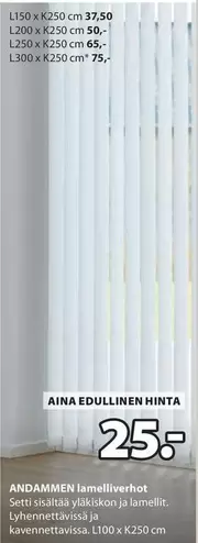 ANDAMMEN lamelliverhot