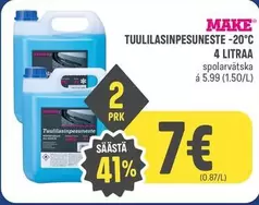 TUULILASINPESUNESTE -20°C