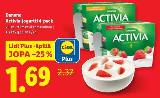 Activia-jogurtti 4-pack