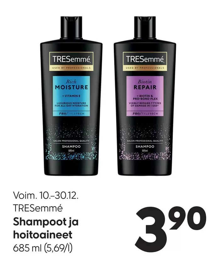 Shampoot ja hoitoaineet