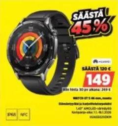 WATCH GT 3 46 mm, musta