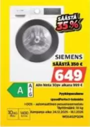 Siemens - Pyykinpesukone